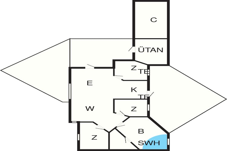 6 persoons vakantie huis in Sjølund-Plattegrond