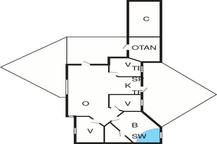 6 persoons vakantie huis in Sjølund-Plattegrond