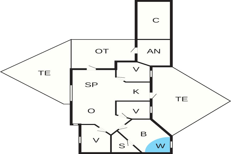 6 persoons vakantie huis in Sjølund-Plattegrond