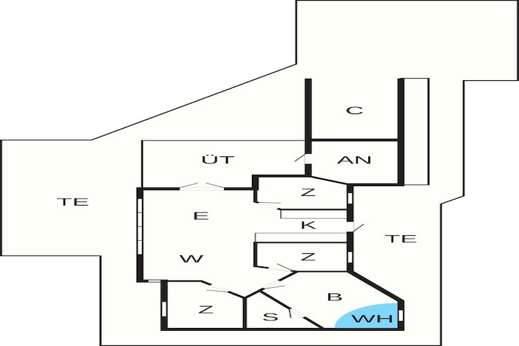 Maison de vacances pour 6 a Sjølund - Plan