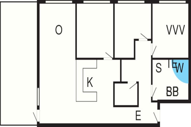 6 person holiday home in Ringkøbing-Floor plan