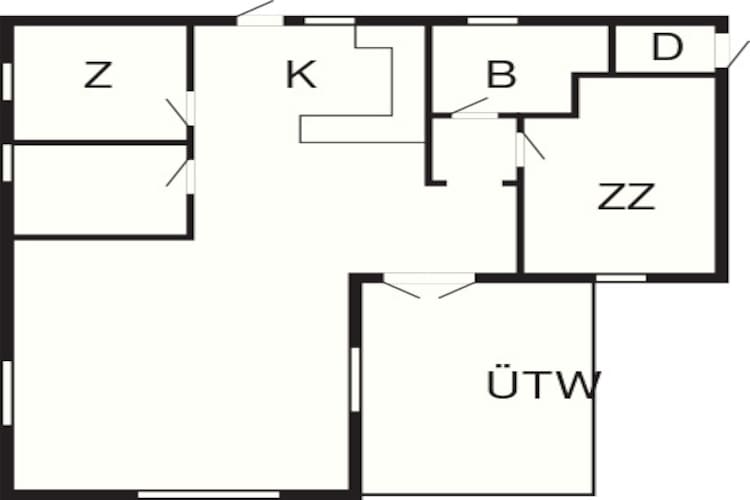 Maison de vacances pour 6 a Thyholm-Plan d'étage