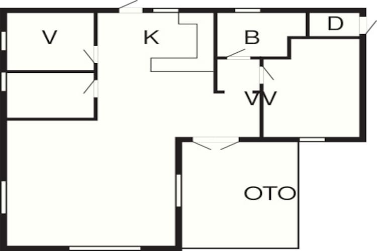 Maison de vacances pour 6 a Thyholm-Plan d'étage