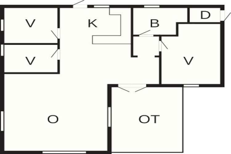6 Personen Ferienhaus in Thyholm - Grundriss