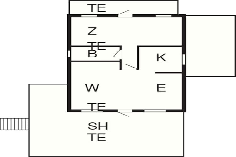 Modernes Kustenrefugium in Eno-By Traum-Grundriss