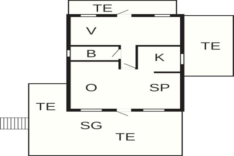 Moderne kusttoevlucht in Eno-By Traum-Plattegrond