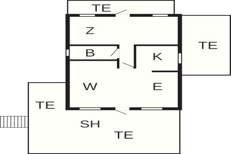 Vakantiehuis vlakbij de zwemsteiger - Plattegrond