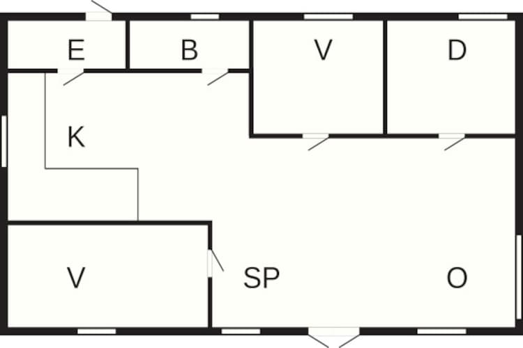 Rustieke Cottage nabij Kvie Lake-By Traum-Plattegrond