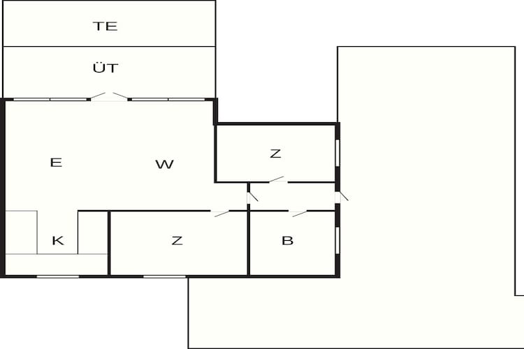 5 person holiday home in Hejls - Floor plan