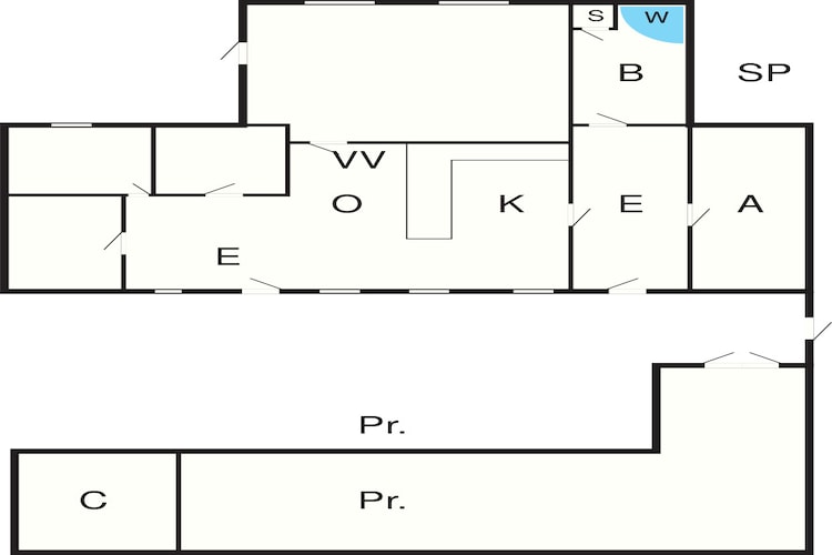 Maison de vacances pour 4 a Asaa-Plan d'étage
