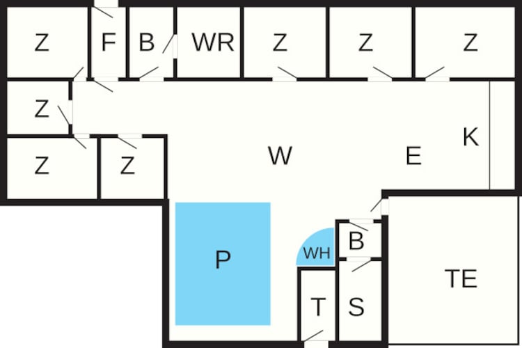 14 persoons vakantie huis in Harboøre-Plattegrond