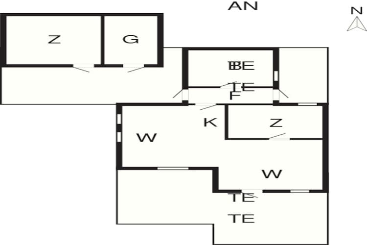 Maison de vacances pour 5 a Lemvig-Plan d'étage