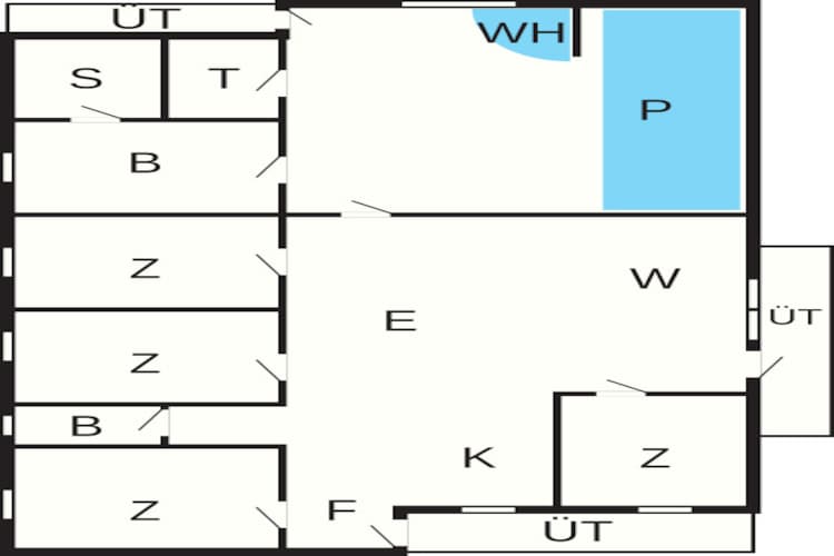 Luxe vakantieverblijf met zwembad - Plattegrond