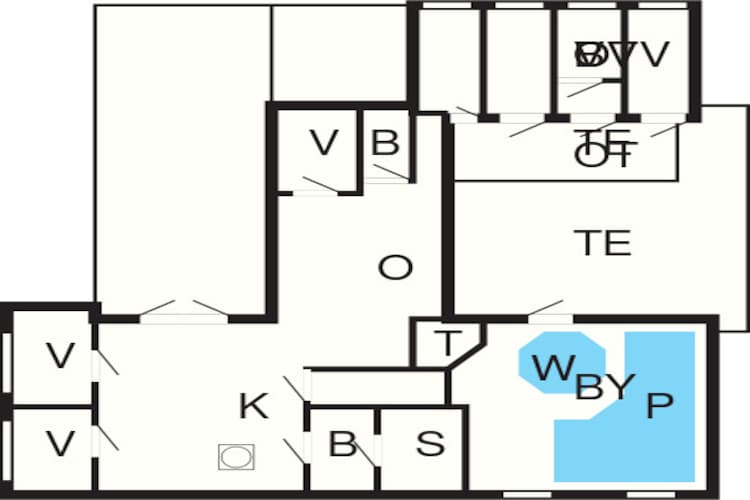 18 person holiday home in Rømø-By Traum-Floor plan
