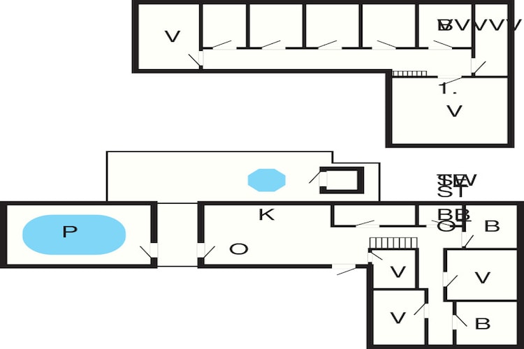 25 person holiday home in Rømø-By Traum-Floor plan