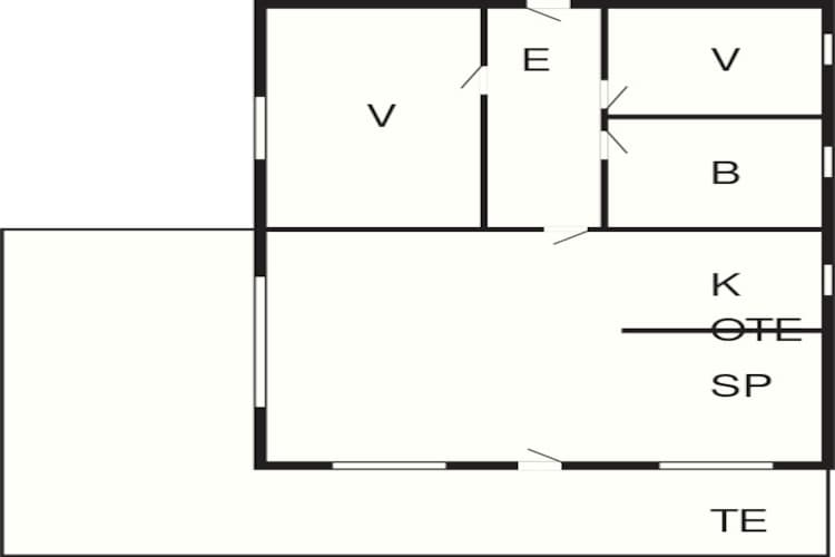 Gezellig strandhuis in albaek -- By Traum Ferienwohnungen-Plattegrond