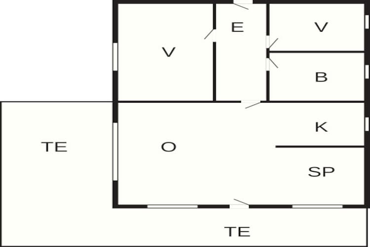 Gezellig strandhuis in albaek -- By Traum Ferienwohnungen-Plattegrond