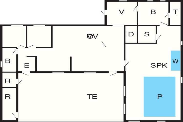 10 persoons vakantie huis in Hadsund-Plattegrond