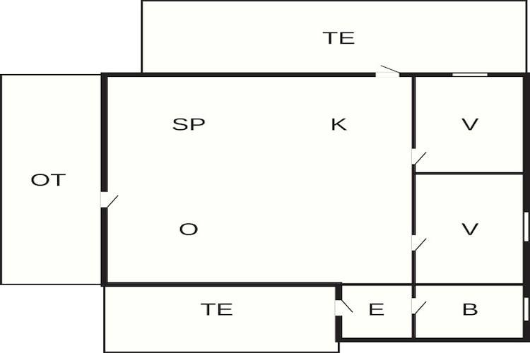 Betoverende Kustschuilplaats-By Traum-Plattegrond