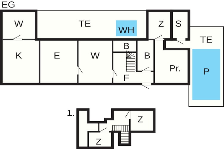 Historisch verblijf in de Hejlsminde-zee - Plattegrond