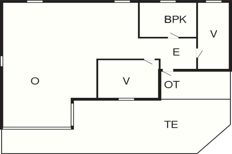 Gezellige kustschuilplaats in Vorupor-By Traum-Plattegrond