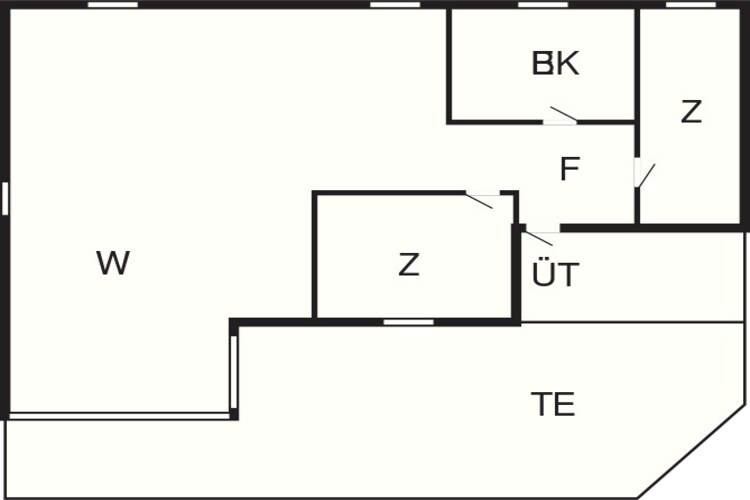 Gezellige kustschuilplaats in Vorupor-By Traum-Plattegrond