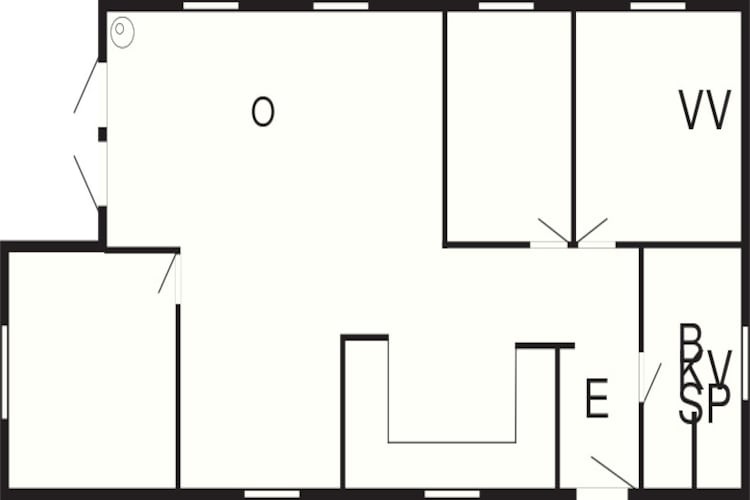 Abgeschiedenes Waldrefugium in Gjol-By Traum-Grundriss
