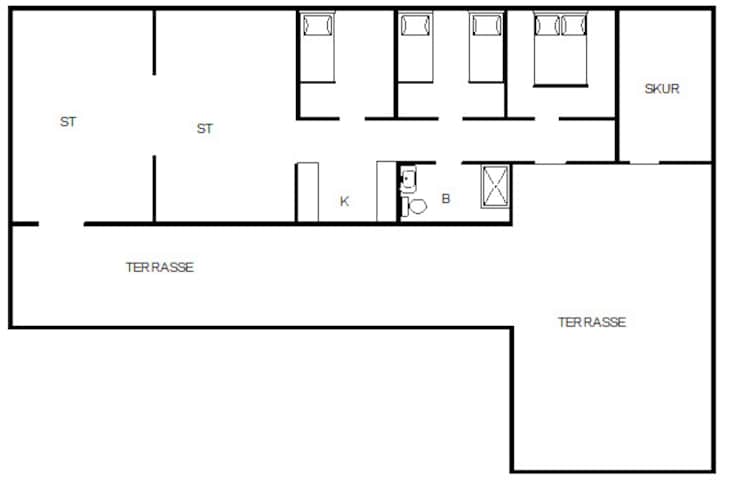 5 persoons vakantie huis in Fanø - Plattegrond