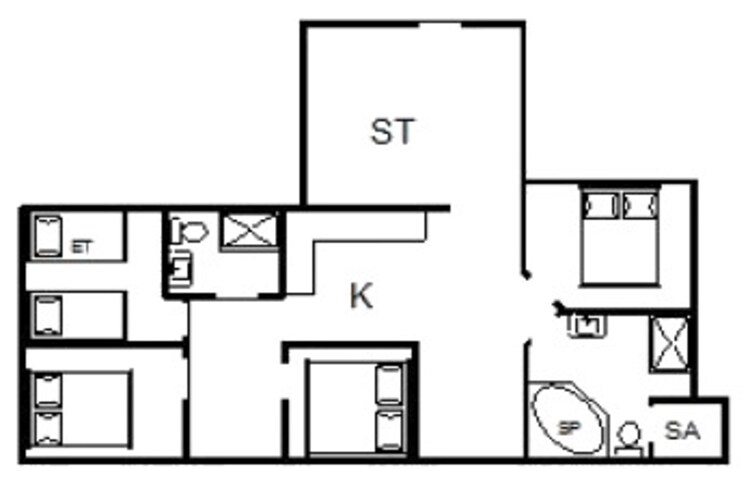 9 persoons vakantie huis in Fanø-Plattegrond