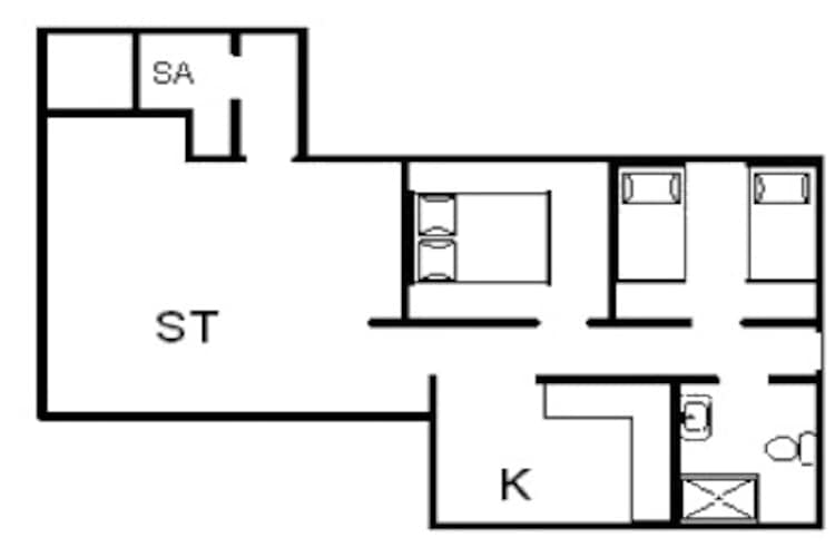 Betoverende huisje retraite in Fano-By Traum - Plattegrond