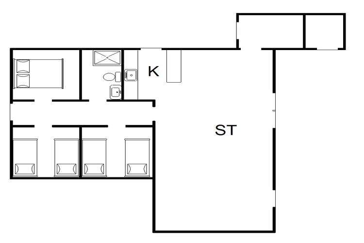 Sfeervol huisje in Rindby-By Traum-Plattegrond