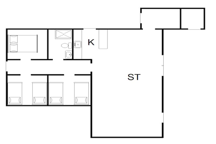Sfeervol huisje in Rindby-By Traum-Plattegrond