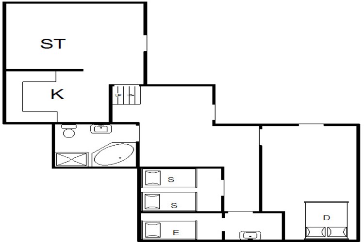 Kustcharme in Rindby-Plattegrond