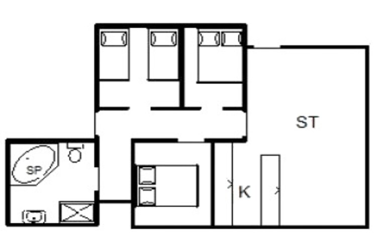 Rustige Oase in Rindby-Plattegrond