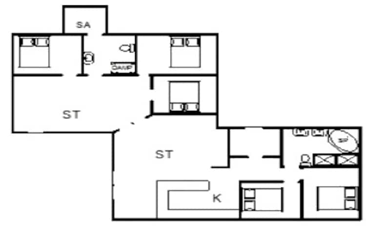 Luxe toevluchtsoord in Henne Strand-By Traum-Plattegrond