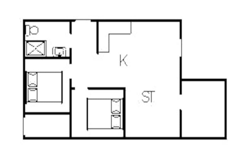 4 persoons vakantie huis in Henne-Plattegrond