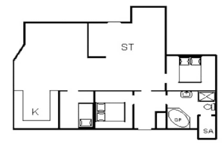 5 persoons vakantie huis in Henne - Plattegrond