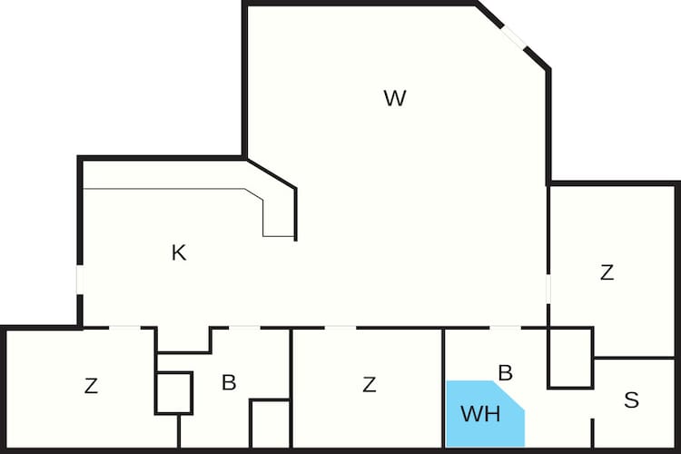 6 persoons vakantie huis in Henne-Plattegrond