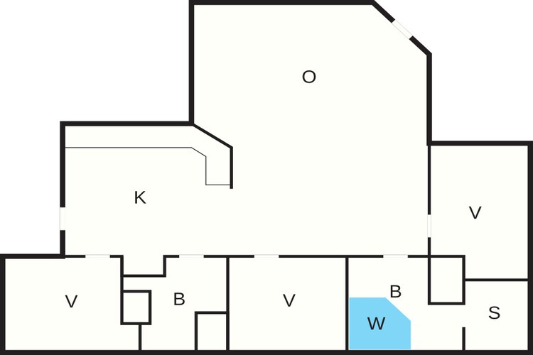 6 persoons vakantie huis in Henne-Plattegrond