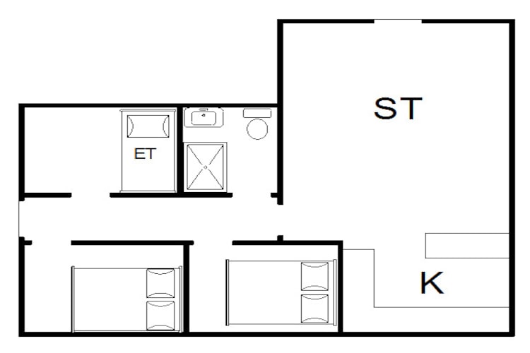 Gezellig vakantiehuis in Houstrup-By Traum-Plattegrond