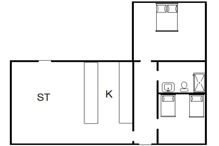 4 persoons vakantie huis in Nørre Nebel-Plattegrond