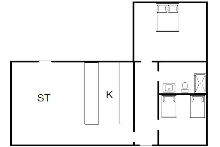4 persoons vakantie huis in Nørre Nebel-Plattegrond
