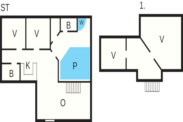 10 persoons vakantie huis in Nørre Nebel-Plattegrond