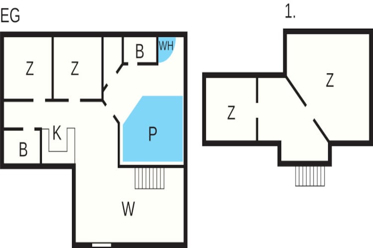 10 persoons vakantie huis in Nørre Nebel-Plattegrond