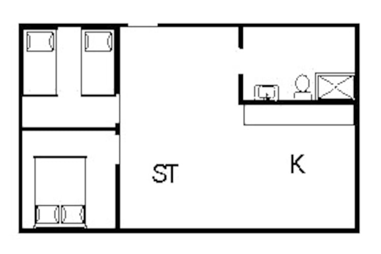 4 person holiday home in Nørre Nebel - Floor plan