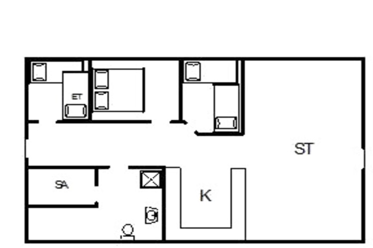 6 persoons vakantie huis in Nørre Nebel-Plattegrond