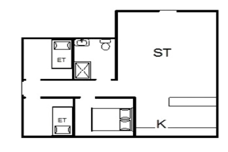 4 persoons vakantie huis in Nørre Nebel-Plattegrond