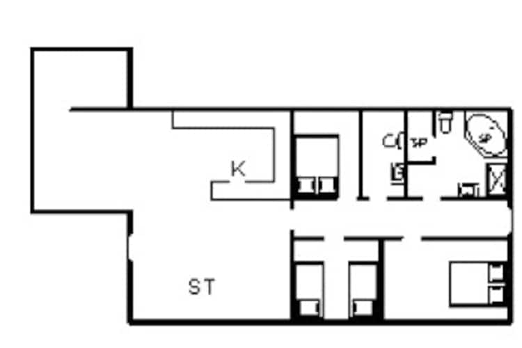 6 persoons vakantie huis in Nørre Nebel-Plattegrond