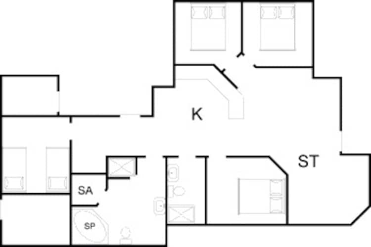 8 persoons vakantie huis in Nørre Nebel-Plattegrond