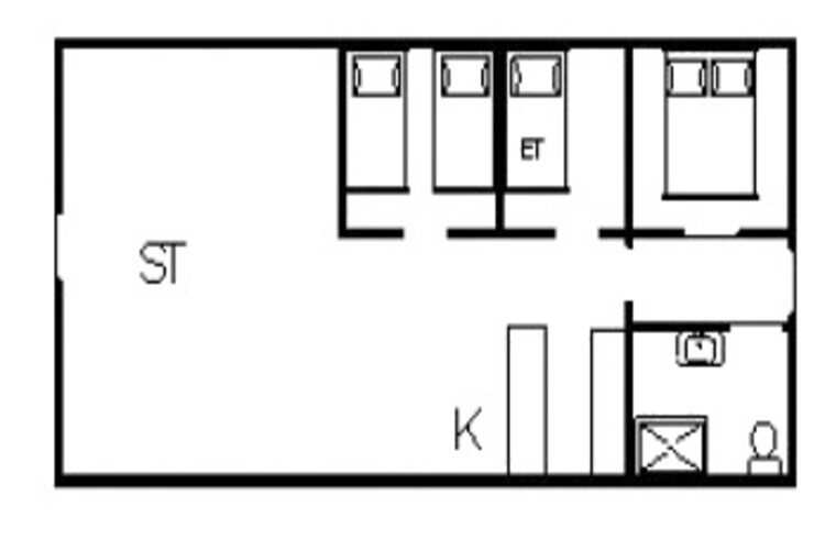 4 persoons vakantie huis in Ringkøbing-Plattegrond